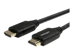 StarTech.com StarTech.com Premium Certified High Speed HDMI 2.0 Cable with Ethernet 10ft 3m - Ultra HD 4K 60Hz - 10 feet HDMI Male to Male Cord - 30AWG (HDMM3MP) - HDMI-kabel med Ethernet - HDMI hann til HDMI hann - 3 m - svart - for P/N: EXTEND-HDMI-4K40C6P1, KITBXAVHDPEU, KITBXAVHDPUK, KITBXDOCKPEU, KITBXDOCKPUK