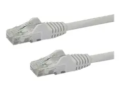 StarTech.com 2m CAT6 Ethernet Cable, 10 Gigabit Snagless RJ45 650MHz 100W PoE Patch Cord, CAT 6 10GbE UTP Network Cable w/Strain Relief, White, Fluke Tested/Wiring is UL Certified/TIA Category 6 - 24AWG (N6PATC2MWH) - Koblingskabel - RJ-45 (hann) til RJ-45 (hann) - 2 m - UTP - CAT 6 - uten hindringer - hvit