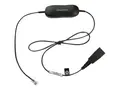 Jabra Smart Cord - Hodetelefonkabel - svart for Cisco IP Phone 78XX; BIZ 2300; Mitel 74XX; Dialog 42XX, 44XX, 5446; Snom 71X