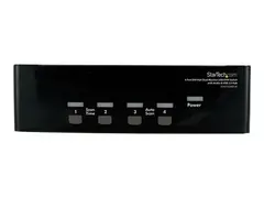 StarTech.com 4 Port DVI VGA Dual Monitor KVM Switch USB with Audio and USB 2.0 Hub (SV431DDVDUA) KVM / lyd / USB-svitsj - 4 x KVM/lyd/USB - 1 lokalbruker - stasjon&#230;r - for P/N: IM12D1500P, SVA12M2NEUA, SVA12M5NA, USBDVI4N1A6, USBVGA4N1A10, USBVGA4N1A6