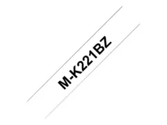 Brother M-K221BZ - Svart p&#229; hvitt Rull (0,9 cm x 8 m) 1 kassett(er) merketape - for P-Touch PT-55, PT-65, PT-75, PT-80, PT-85, PT-90, PT-BB4, PT-M95