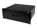 StarTech.com 4U Black Steel Storage Drawer for 19in Racks and Cabinets Rack storage drawer - 4U - 4UDRAWER - Lagerskuff til rack - 4U - for P/N: CABSCRWS1224, RK2537BKM, RK3236BKF, RK4236BKB, RK4242BK24, RK4242BK30, RKQMCAB12V2