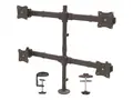 StarTech.com Desk Mount Quad Monitor Arm, Ergonomic VESA 4 Monitor Mount 2x2 up to 27&quot;, Articulating &amp; Height Adjustable Pole Mount, Tilt/Swivel/Rotate LCD/LED Screen, Clamp/Grommet Heavy-duty VESA Mount (ARMQUAD) - Monteringssett - justerbar arm - for 4 skjermer - robust st&#229;l - skjermst&#248;rrelse: 13&quot;-27&quot; - skrivebordsmonterbar