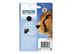 Epson T0711 - 7 ml - svart - original - bl&#230;re med RF-alarm blekkpatron - for Stylus DX4400, DX4450, S20, S21, SX100, SX110, SX115; Stylus Office B40W