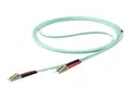 StarTech.com 15 m OM4 LC to LC Multimode Duplex Fiber Optic Patch Cable- Aqua 50/125 - Fiber Optic Cable - 40/100Gb - LSZH (450FBLCLC15) - Koblingskabel - LC multimodus (hann) til LC multimodus (hann) - 15 m - fiberoptisk - dupleks - 50 / 125 mikroner - OM4 - akvamarin