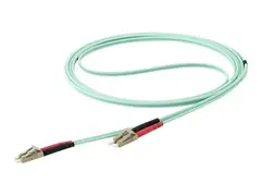 StarTech.com 15 m OM4 LC to LC Multimode Duplex Fiber Optic Patch Cable- Aqua 50/125 - Fiber Optic Cable - 40/100Gb - LSZH (450FBLCLC15) - Koblingskabel - LC multimodus (hann) til LC multimodus (hann) - 15 m - fiberoptisk - dupleks - 50 / 125 mikroner - OM4 - akvamarin