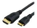 StarTech.com 2m High Speed HDMI Cable with Ethernet HDMI to HDMI Mini HDMI-kabel med Ethernet - HDMI hann til 19 pin mini HDMI Type C hann - 2 m - skjermet - svart