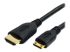 StarTech.com 2m High Speed HDMI Cable with Ethernet HDMI to HDMI Mini HDMI-kabel med Ethernet - HDMI hann til 19 pin mini HDMI Type C hann - 2 m - skjermet - svart