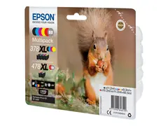 Epson 478XL Multipack - 6-pack - 60.5 ml h&#248;ykapasitets - gr&#229;, svart, gul, cyan, magenta, r&#248;d - original - blekkpatron - for Expression Home HD XP-15000