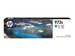 HP 973X - H&#248;y ytelse - cyan - original - PageWide blekkpatron - for PageWide Managed P55250; PageWide Pro 452, 477, 552, 577, MFP 477