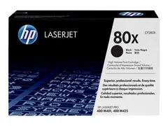 HP 80x - H&#248;y ytelse - svart - original - LaserJet tonerpatron (CF280X) - for LaserJet Pro 400 M401, MFP M425