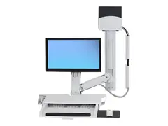 Ergotron StyleView - Monteringssett (CPU-holder, tastaturbakke, skjermmontering) for LCD-skjerm / PC-utstyr - liten CPU-holder - aluminium, kvalitetsplast - hvit - skjermst&#248;rrelse: inntil 24&quot;