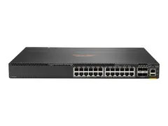 HPE Aruba 6300M - Switch - L3 - Styrt 24 x 10/100/1000 + 4 x 1 Gigabit / 10 Gigabit / 25 Gigabit / 50 Gigabit SFP56 (opplink / stabling) - front og side til bakside - rackmonterbar