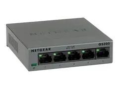 NETGEAR GS305 - Switch - ikke-styrt 5 x 10/100/1000 - stasjon&#230;r, veggmonterbar