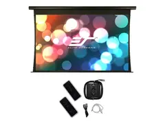 Elite Screens Saker Tab-Tension Series SKT150UHW2-E6 Projeksjonsskjerm - takmonterbar, veggmonterbar - motorisert - 110 V - 150&quot; (381 cm) - 16:9 - MaxWhite FG - svart