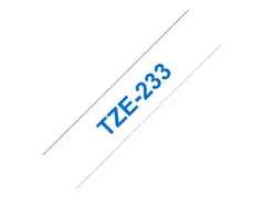 Brother TZe-233 - Bl&#229;tt p&#229; hvitt - Rull (1,2 cm x 8 m) 1 kassett(er) laminert teip for Brother PT-P750, P950; P-Touch PT-E310; P-Touch Cube PT-P300; P-Touch Cube Pro PT-P910