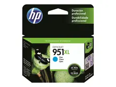 HP 951XL - 24 ml - H&#248;y ytelse - cyan - original blekkpatron - for Officejet Pro 251dw, 276dw, 8100, 8600, 8600 N911a, 8610, 8615, 8620, 8625, 8630