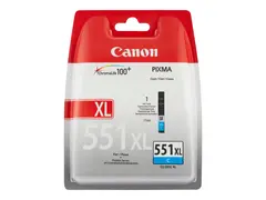 Canon CLI-551C XL - 11 ml - H&#248;y ytelse cyan - original - blekkbeholder - for PIXMA iP8750, iX6850, MG5550, MG5650, MG5655, MG6450, MG6650, MG7150, MG7550, MX725, MX925