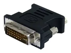 StarTech.com DVI to VGA Cable Adapter - Black M/F - DVI-I to VGA Converter Adapter (DVIVGAMFBK) - VGA-adapter - DVI-I (hann) til HD-15 (VGA) (hunn) - formst&#248;pt, tommelskruer - svart