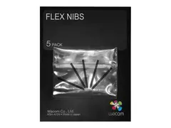 Wacom Flex Pen Nibs for Intuos4 Digitalt skriveelektrode (en pakke 5) - for Intuos4 Large, Medium, Small, Wireless, X-Large