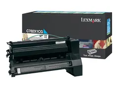 Lexmark - Ekstra h&#248;y ytelse - cyan - original tonerpatron LCCP, LRP - for Lexmark C782dn, C782dtn, C782n, X782e, X782e MFP, X782e Page Plus Solution