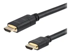 StarTech.com 65 ft (20m) High Speed HDMI Cable Male to Male - Active - 28AWG - CL2 Rated In-wall Installation - Ultra HD 4K x 2K - Active HDMI Cable (HDMM20MA) - HDMI-kabel - HDMI hann til HDMI hann - 20 m - dobbeltisolert - svart