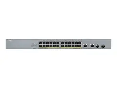 Zyxel GS1350-26HP - Switch - smart 24 x 10/100/1000 (PoE+) + 2 x kombo Gigabit SFP (opplink) - stasjon&#230;r, rackmonterbar - PoE+ (375 W)