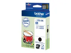 Brother LC22UBK - XL - svart - original - blekkpatron for Brother DCP-J785DW, DCP-J785DWXL, MFC-J985DW; INKvestment Work Smart MFC-J985DW