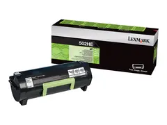 Lexmark 502HE - H&#248;y ytelse - svart - original tonerpatron Lexmark Corporate - for Lexmark MS310, MS410, MS510, MS610