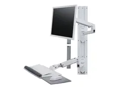 ERGOTRON LX Wall Mount System white Keyboard + Monitor Mount