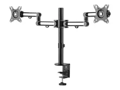 StarTech.com Desk Mount Dual Monitor Arm, Desk Clamp VESA Compatible Monitor Mount for up to 32 inch Displays, Ergonomic Articulating Monitor Arm, Height Adjustable/Tilt/Swivel/Rotating Double Monitor Arm (ARMDUAL3) - Monteringssett - justerbar arm - for 2 skjermer - aluminium - svart - skjermst&#248;rrelse: inntil 32&quot; - skrivebordsmonterbar