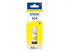 Epson EcoTank 104 - 65 ml - gul original - blekkbeholder - for EcoTank ET-14100, 1810, 2721, 2810, 2811, 2812, 2814, 2815, 2820, 2821, 2825, 2826, 4800