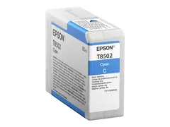 Epson T850200 - 80 ml - h&#248;ykapasitets - cyan original - blekkpatron - for SureColor P800, P800 Designer Edition, SC-P800