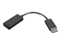 Lenovo - Video adapter - DisplayPort hann til HDMI hunn 22.5 cm - svart - 4K-st&#248;tte