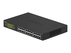 NETGEAR GS324P - Switch - ikke-styrt 16 x 10/100/1000 (PoE+) + 8 x 10/100/1000 - rackmonterbar, stasjon&#230;r - PoE+ (190 W)