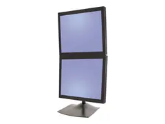 Ergotron DS100 - Monteringssett (28&quot;-stang, sokkel, 2 svingtapper, 2 VESA-adaptere) lav profil - for 2 LCD-skjermer - st&#229;l, aluminium - svart - skjermst&#248;rrelse: inntil 27&quot; - skrivebord