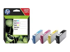 HP 364 - 4-pack - svart, gul, cyan, magenta original - blister - blekkpatron - for Deskjet 35XX; Photosmart 55XX, 55XX B111, 65XX, 7510 C311, 7520, Wireless B110