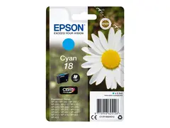 Epson 18 - 3.3 ml - cyan - original - bl&#230;re med RF/lyd-alarm blekkpatron - for Expression Home XP-212, 215, 225, 312, 315, 322, 325, 412, 415, 422, 425