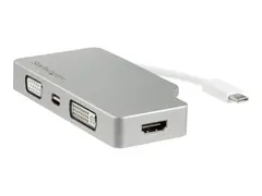 STARTECH.COM Aluminum Travel A/V Adapter: 4-in-1 USB-C to VGA, DVI, HDMI