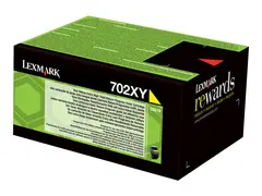 Lexmark 702XY - Ekstra h&#248;y ytelse - gul - original tonerpatron LCCP, LRP - for Lexmark CS510de, CS510dte