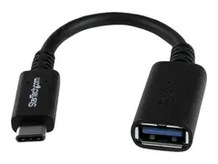 StarTech.com USB-C to USB Adapter 6in - USB-IF Certified - USB-C to USB-A - USB 3.1 Gen 1 - USB C Adapter - USB Type C (USB31CAADP) - USB-adapter - 24 pin USB-C (hann) til USB-type A (hunn) - USB 3.0 - 15.2 cm - svart - for P/N: DK31C3HDPD, DK31C3HDPDUE, DKM30CHDPD, DKM30CHDPDUE, PEXUSB312A1C1H, PEXUSB312A2C2V