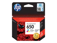 HP 650 - Farge (cyan, magenta, gul) - original blekkpatron - for Deskjet Ink Advantage 2515, Ink Advantage 3515