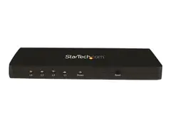 StarTech.com 4K HDMI Splitter - 4k 30Hz - 4 Port Aluminum - Backward Compatible - HDMI Multi Port - HDMI Hub (ST124HD4K) - Video/audio switch - 4 x HDMI - stasjon&#230;r - for P/N: ST121HDBT20L, ST121HDBT20S, ST121HDBTE, SVA5H2NEUA