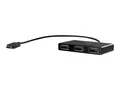 HP USB-C to USB-A - Hub - 3 x SuperSpeed USB 3.0 stasjon&#230;r - for Elite c640 G3 Chromebook Enterprise; Pavilion Aero Laptop 13-be2075ng