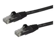 StarTech.com 1m CAT6 Ethernet Cable, 10 Gigabit Snagless RJ45 650MHz 100W PoE Patch Cord, CAT 6 10GbE UTP Network Cable w/Strain Relief, Black, Fluke Tested/Wiring is UL Certified/TIA Category 6 - 24AWG (N6PATC1MBK) - Koblingskabel - RJ-45 (hann) til RJ-45 (hann) - 1 m - UTP - CAT 6 - formst&#248;pt, uten hindringer - svart