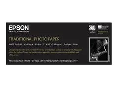 Epson Traditional Photo Paper - Rull (43,2 cm x 15 m) 300 g/m&#178; - fotopapir - for SureColor P5000, P800, SC-P10000, P20000, P5000, P7500, P900, P9500