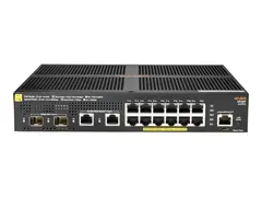 HPE Aruba 2930F 12G PoE+ 2G/2SFP+ - Switch L3 - Styrt - 12 x 10/100/1000 (PoE+) + 2 x 1 Gigabit / 10 Gigabit SFP+ (opplink) + 2 x 10/100/1000 - rackmonterbar - PoE+ (139 W)