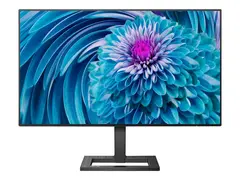 Philips E-line 275E2FAE - LED-skjerm 27&quot; - 2560 x 1440 QHD @ 75 Hz - IPS - 350 cd/m&#178; - 1000:1 - 1 ms - 2xHDMI, DisplayPort - h&#248;yttalere - teksturert svart