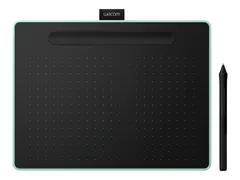 Wacom Intuos M with Bluetooth - Digitaliserer h&#248;yre- og venstreh&#229;ndet - 21.6 x 13.5 cm - elektromagnetisk - 5 knapper - tr&#229;dl&#248;s, kablet - USB, Bluetooth 4.2 - pistasiegr&#248;nn