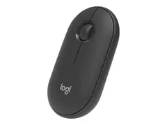 Logitech Pebble M350 - Mus - optisk - 3 knapper tr&#229;dl&#248;s - 2.4 GHz, Bluetooth - USB tr&#229;dl&#248;s mottaker - grafitt